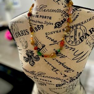 Beautiful beaded necklace, soft earthy stones